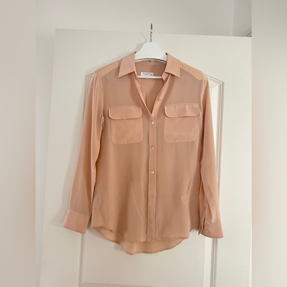 Equipment- silk blouse,beige pink (xs)